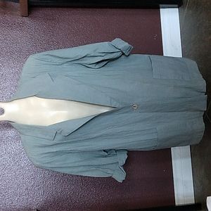 Vintage 100% Cotton Gauze Crinkle Linen Blazer Jacket